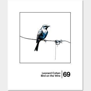 Bird On The Wire - Minimalist Graphic Design Artwork Posters and Art